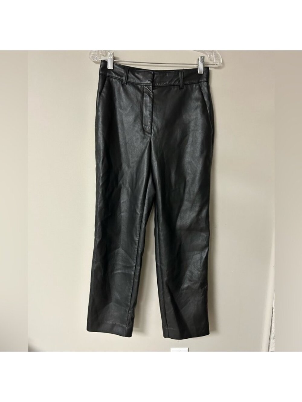 Babaton Command Cropped Mid-Rise Vegan Black Trousers